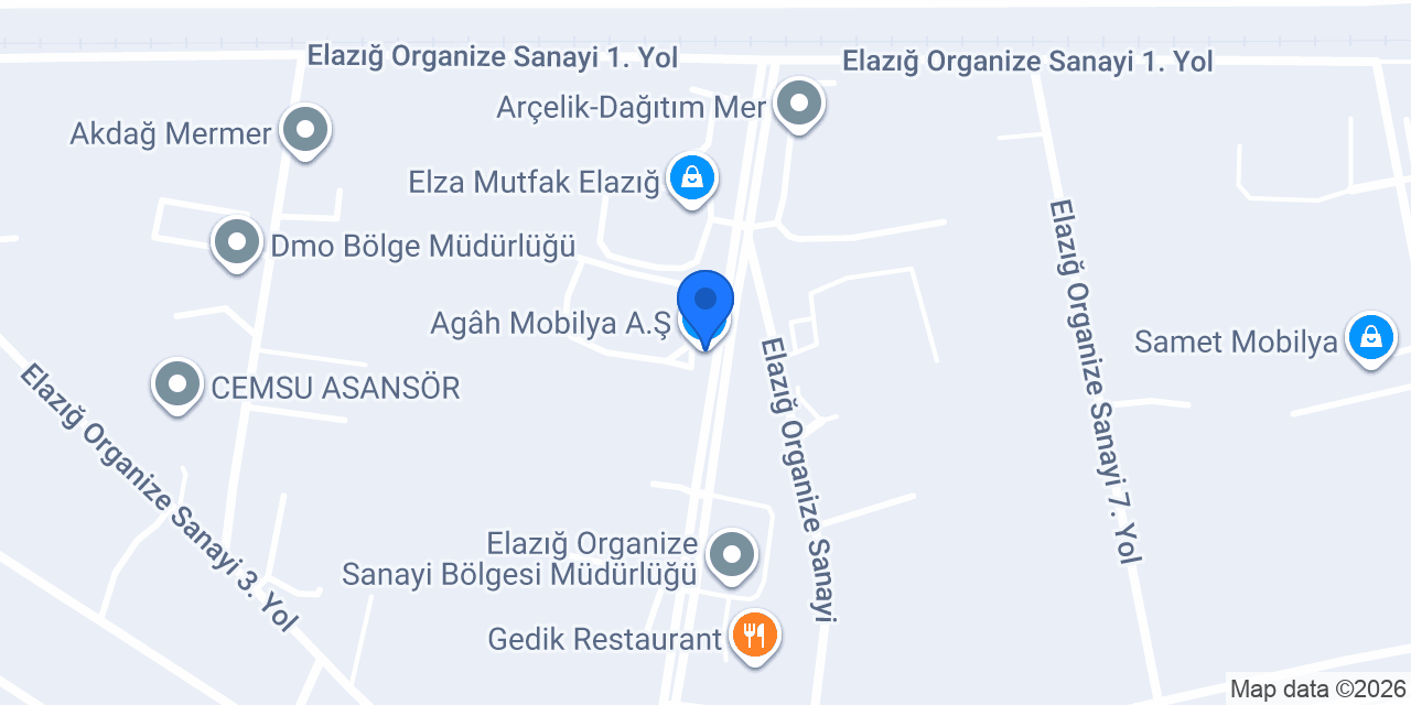 Agâh Mobilya A.Ş. konumu