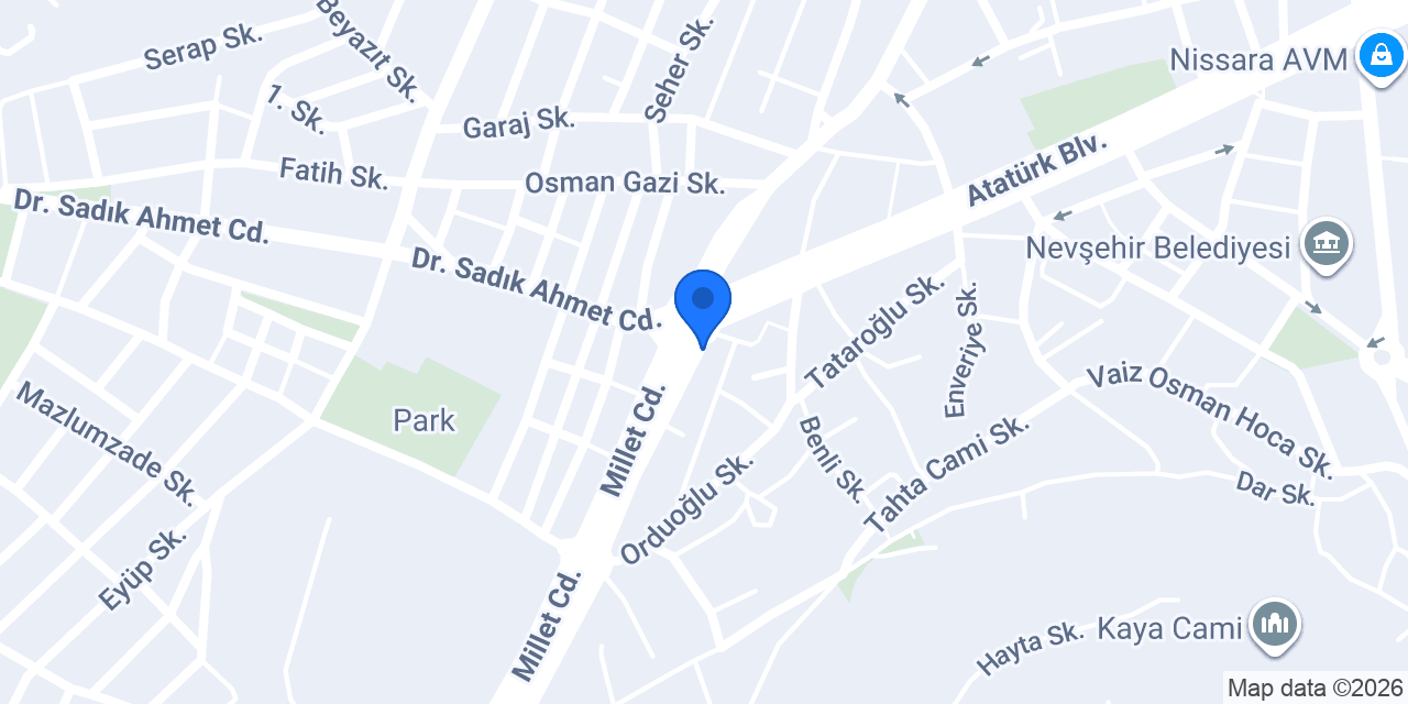 Emlak Katılım Nevşehir Şubesi konumu