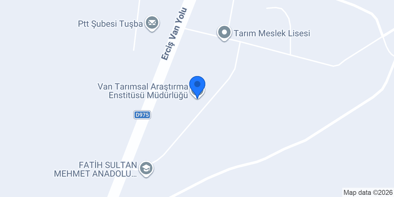 Van Tarımsal Araştırma Enstitüsü Müdürlüğü konumu