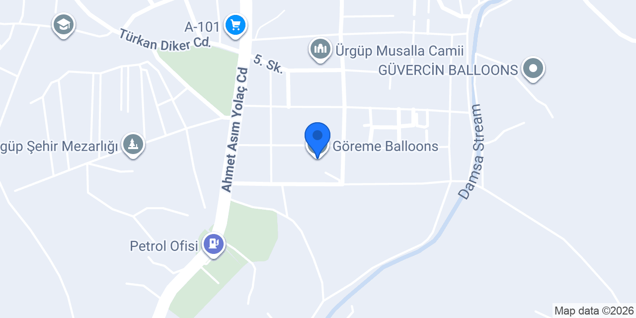 Göreme Balloons konumu