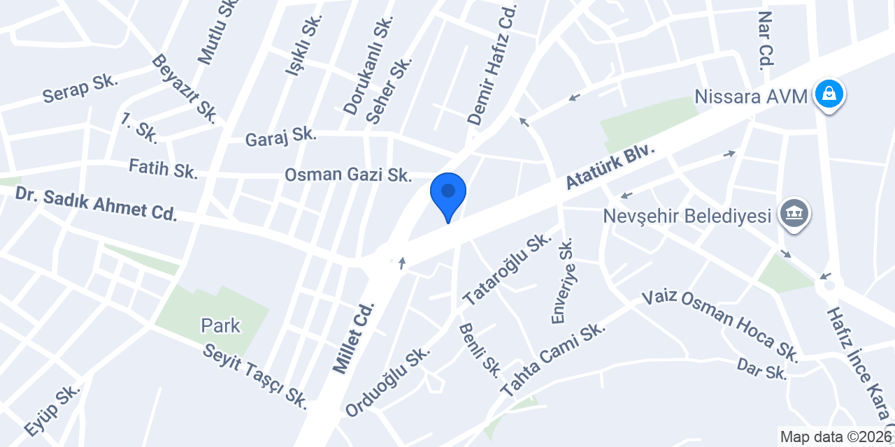 Kuveyt Türk Nevşehir Şubesi konumu