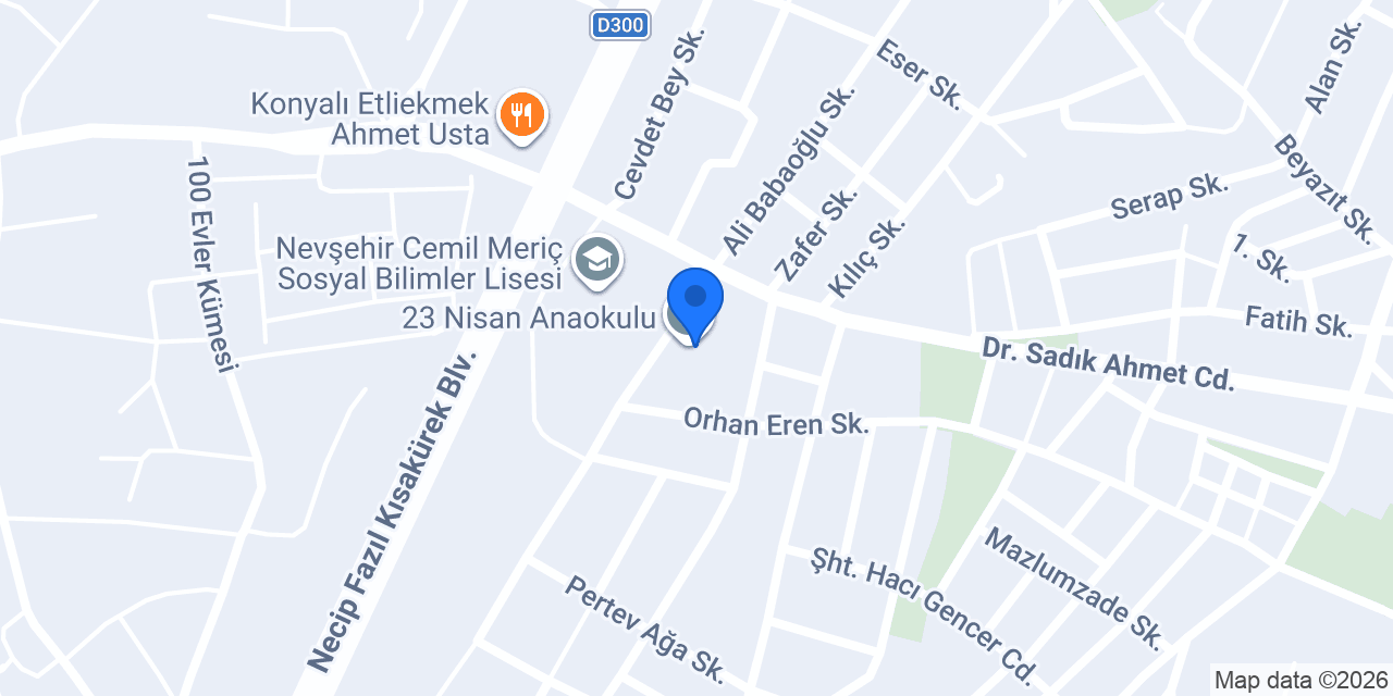 23 Nisan Anaokulu konumu
