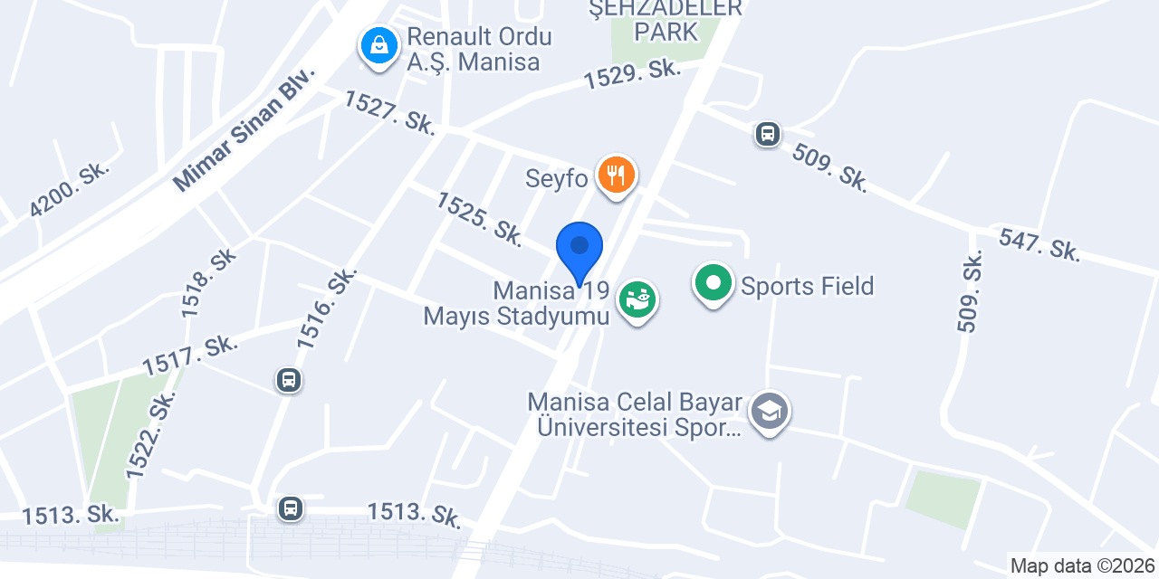 Bahtiyar Motor Baseh-Manisa Şubesi konumu