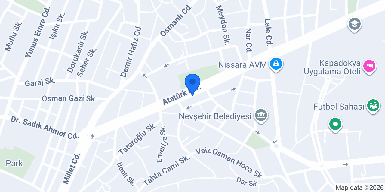 Akbank Nevşehir Şubesi konumu