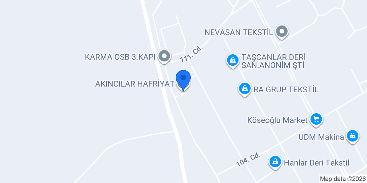AKINCILAR HAFRİYAT konumu