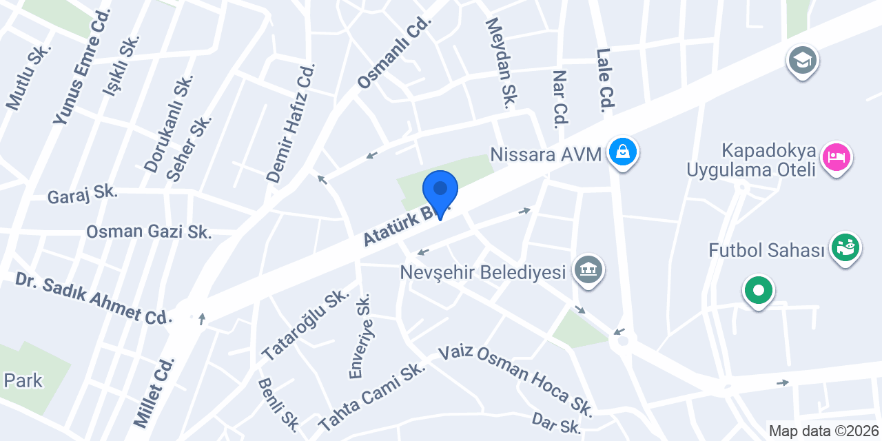 Nigrum Hotel Nevsehir Cappadocia konumu
