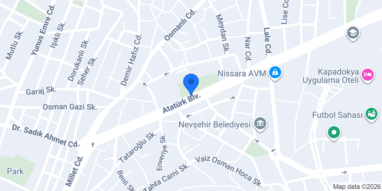 Nevşehir taksi konumu