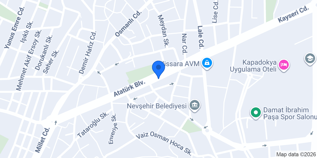 Hotel Şems Nevşehir konumu