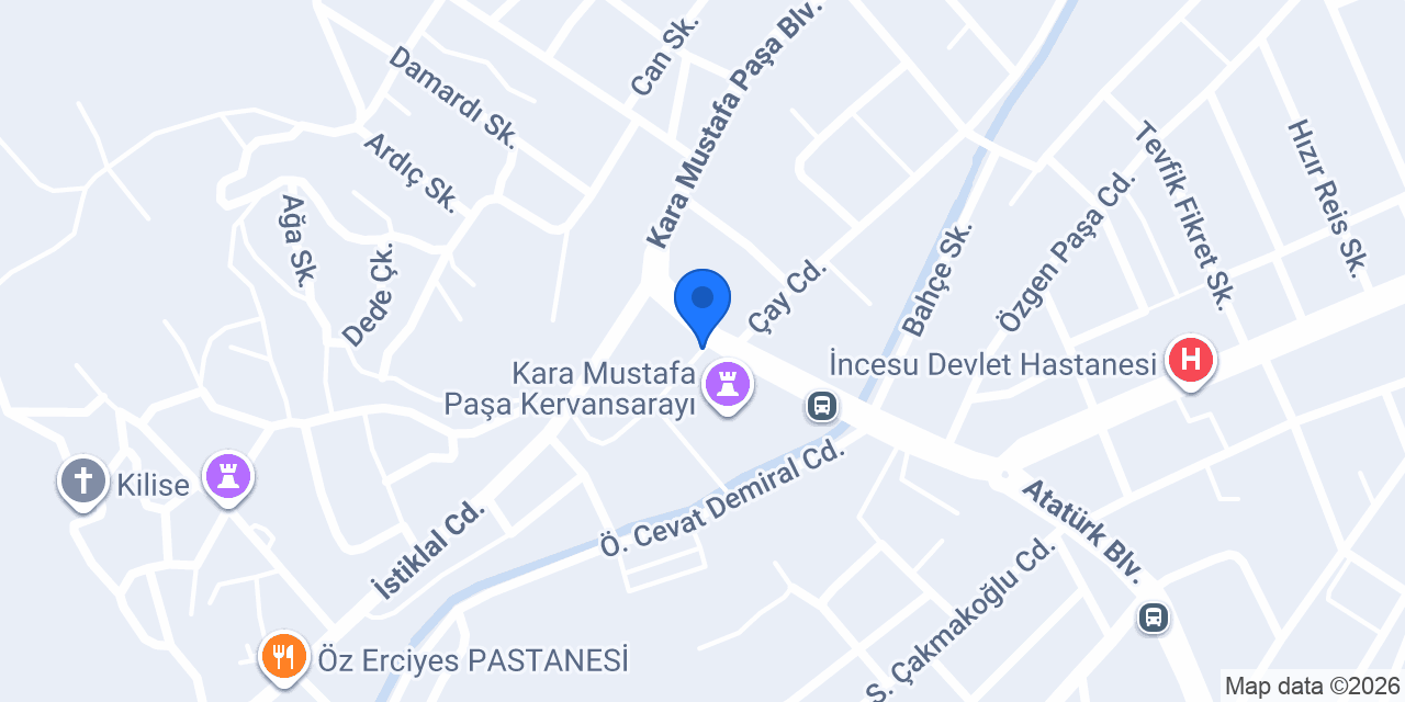 İncesu Taksi konumu