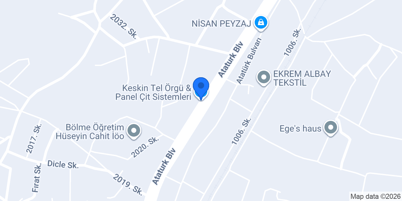 Keskin Tel Örgü & Panel Çit Sistemleri konumu