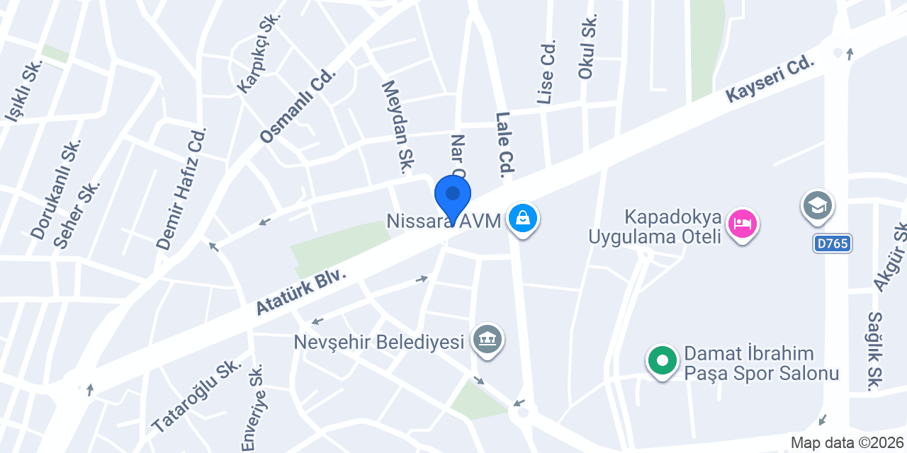 Nevşehir gergi tavan konumu