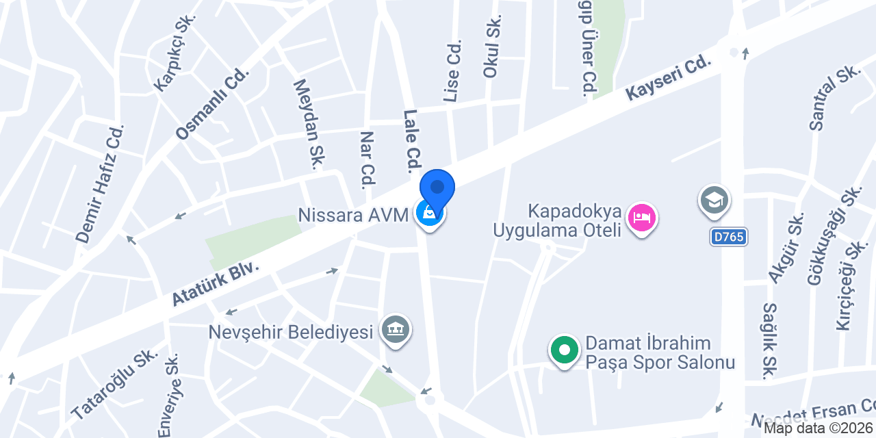 Nevşehir Nissara AVM Bursa Kebap Evi konumu
