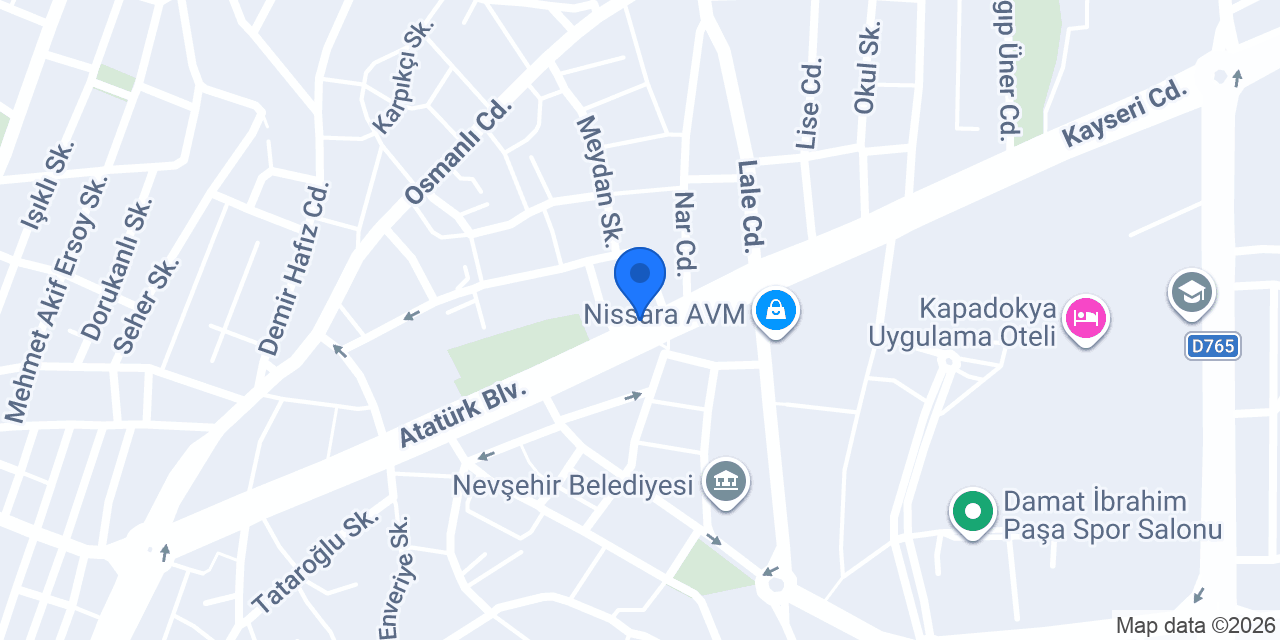 TEB Nevşehir Şubesi konumu