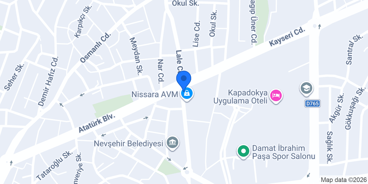 Nevşehir sap konumu