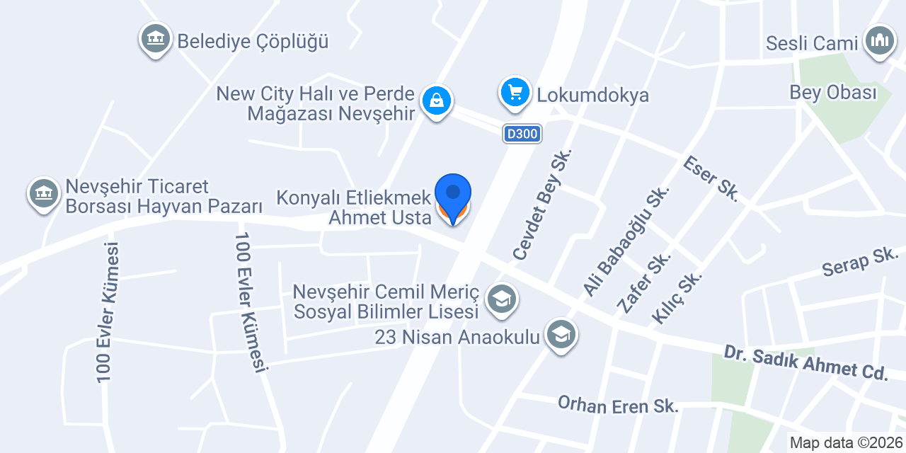 Konyalı Etliekmek Ahmet Usta konumu