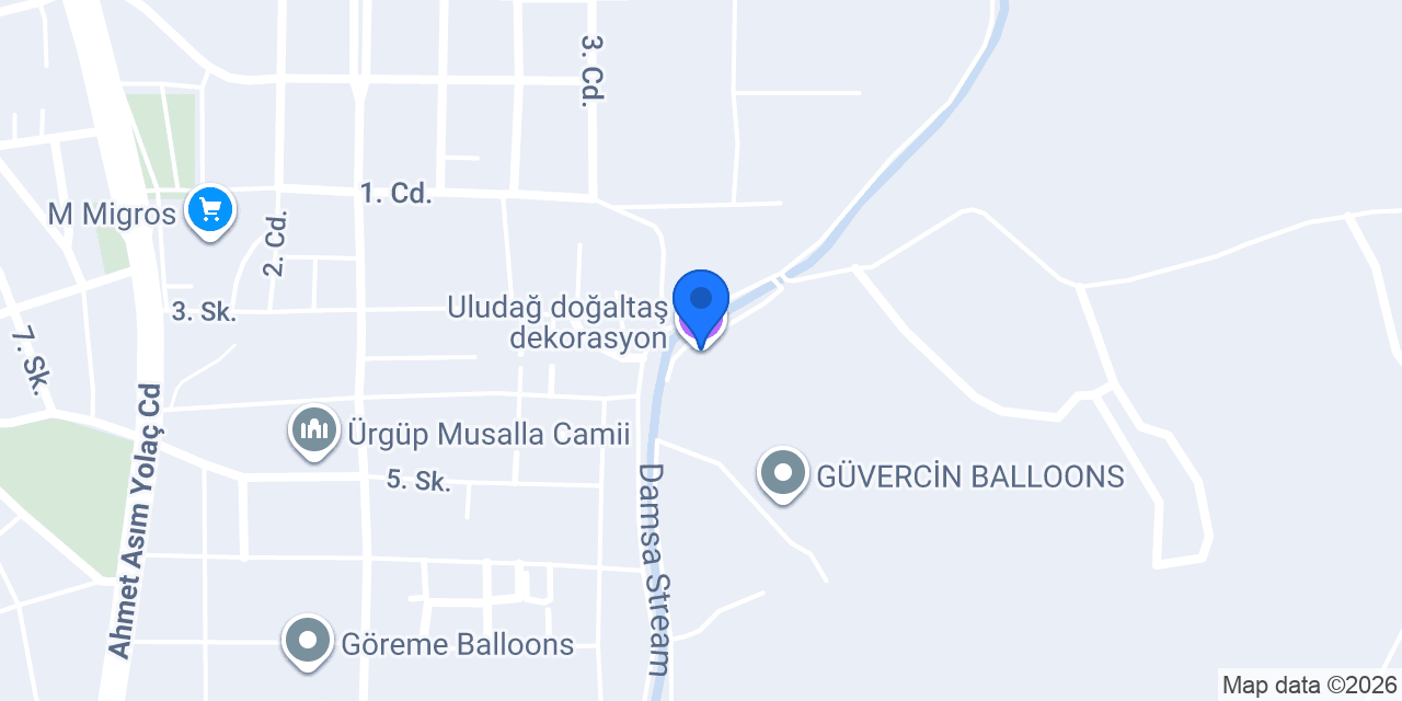 Uludağ doğaltaş dekorasyon konumu
