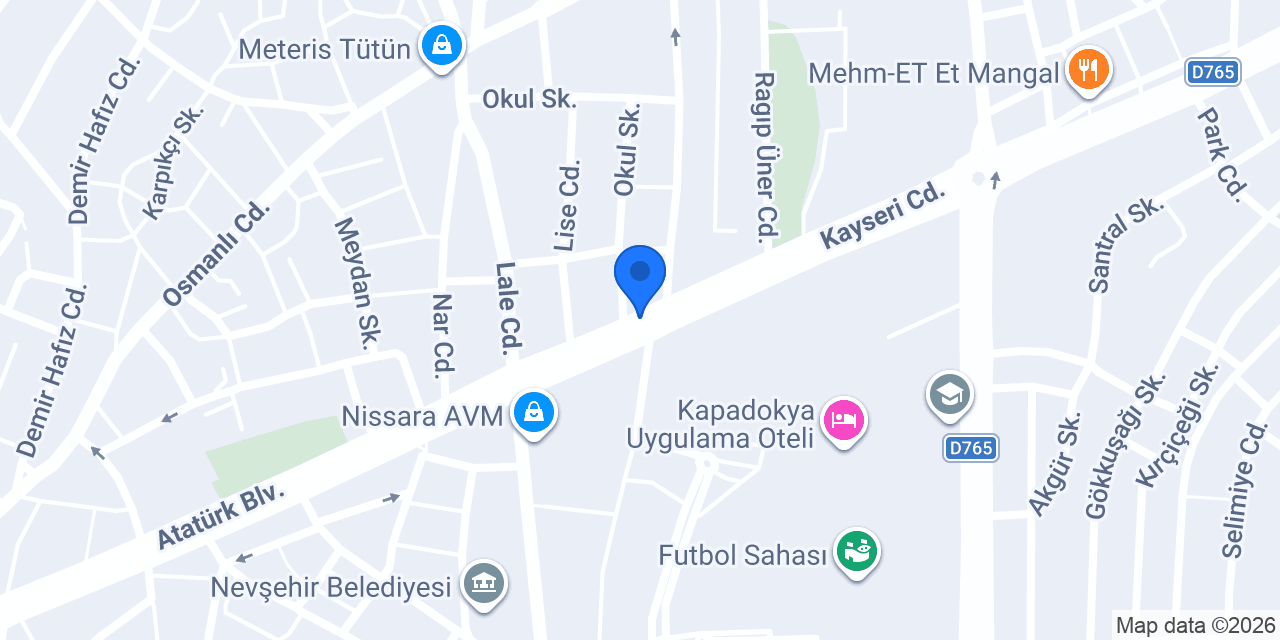 Genç Ayakkabı Nevşehir konumu