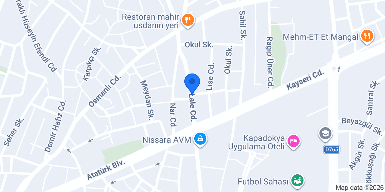NEVŞEHİR PSİKOTEKNİK konumu