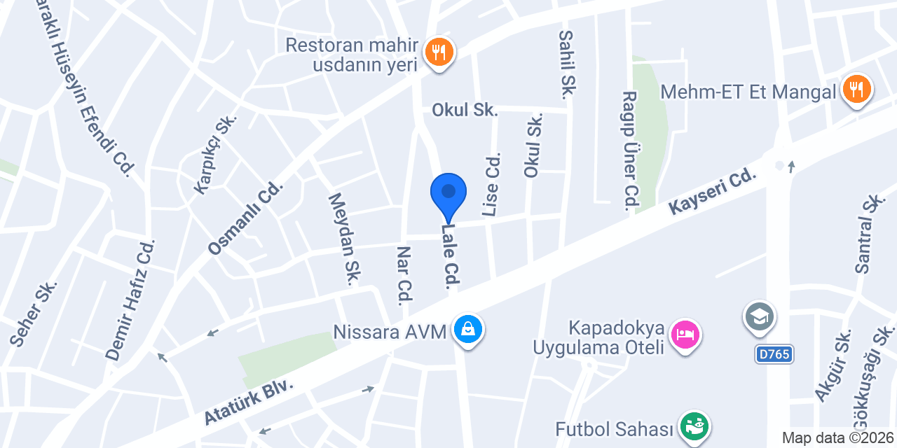 Şekerbank Nevşehir Şubesi konumu