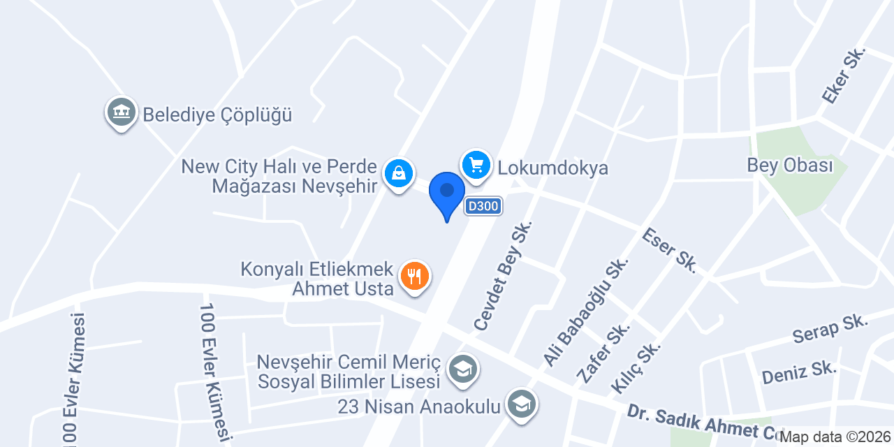 Mopa Mutfak Nevşehir konumu
