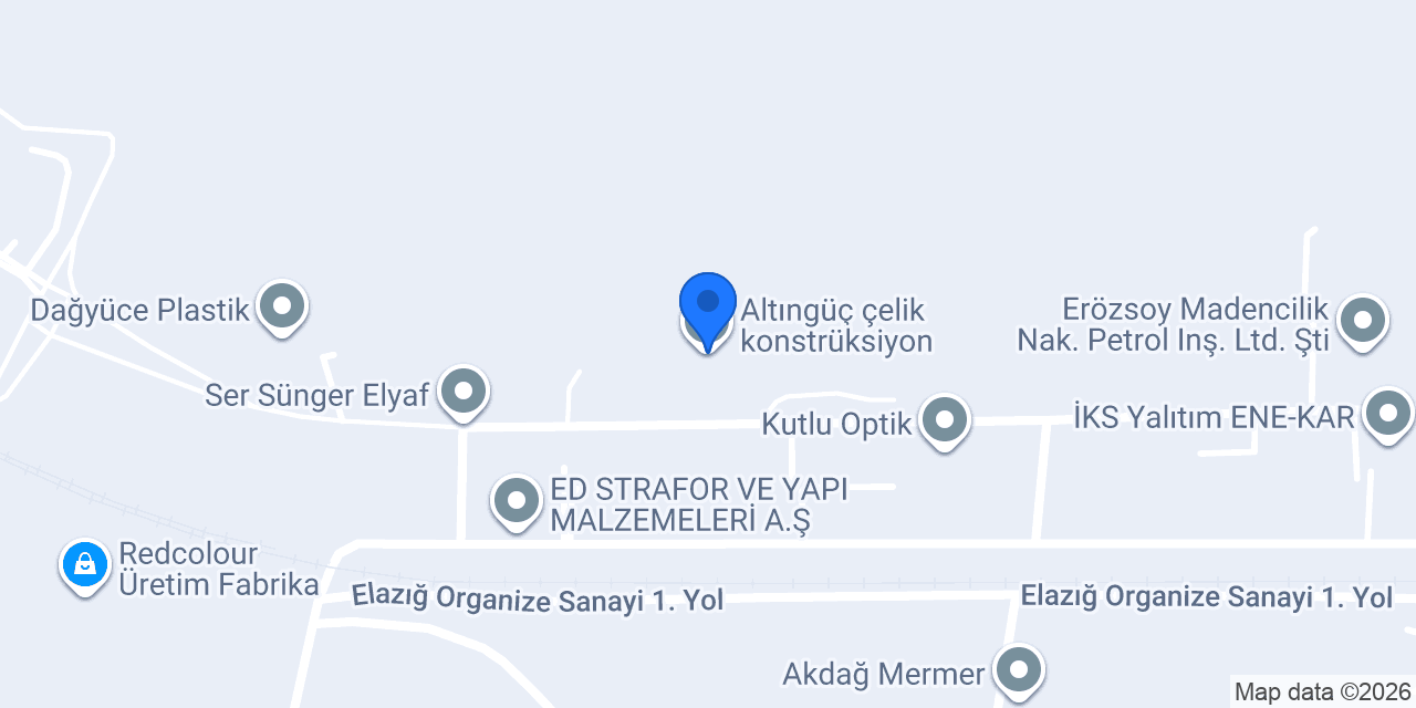 Altıngüç çelik konstrüksiyon konumu