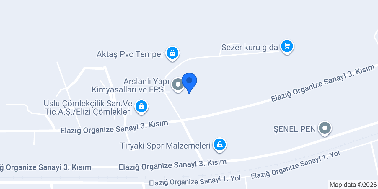 Güç Panel Yapı Kimyasalları konumu