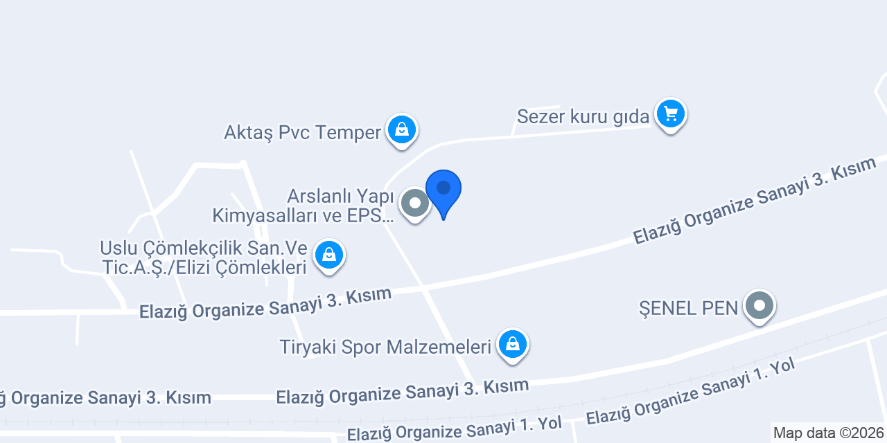 Arslanlı Yapı Kimyasalları ve EPS ( Güç Panel ) konumu