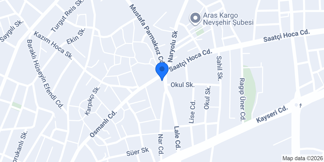 Nevşehir Arelia Çiçekçilik konumu