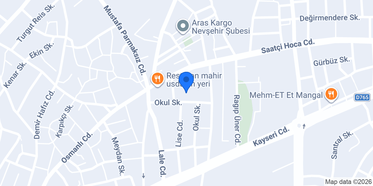 Nevşehir Lisesi konumu