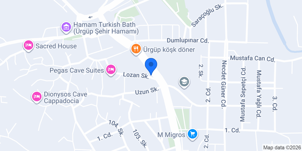 Pastahanem Ürgüp konumu