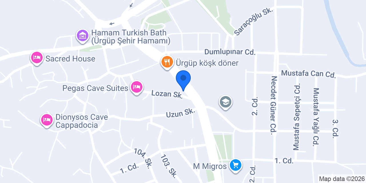 Pasaport Pizza Ürgüp konumu