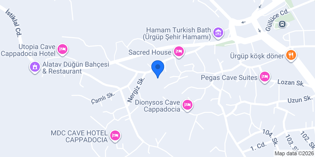 Dedeli Konak Cave Hotel konumu