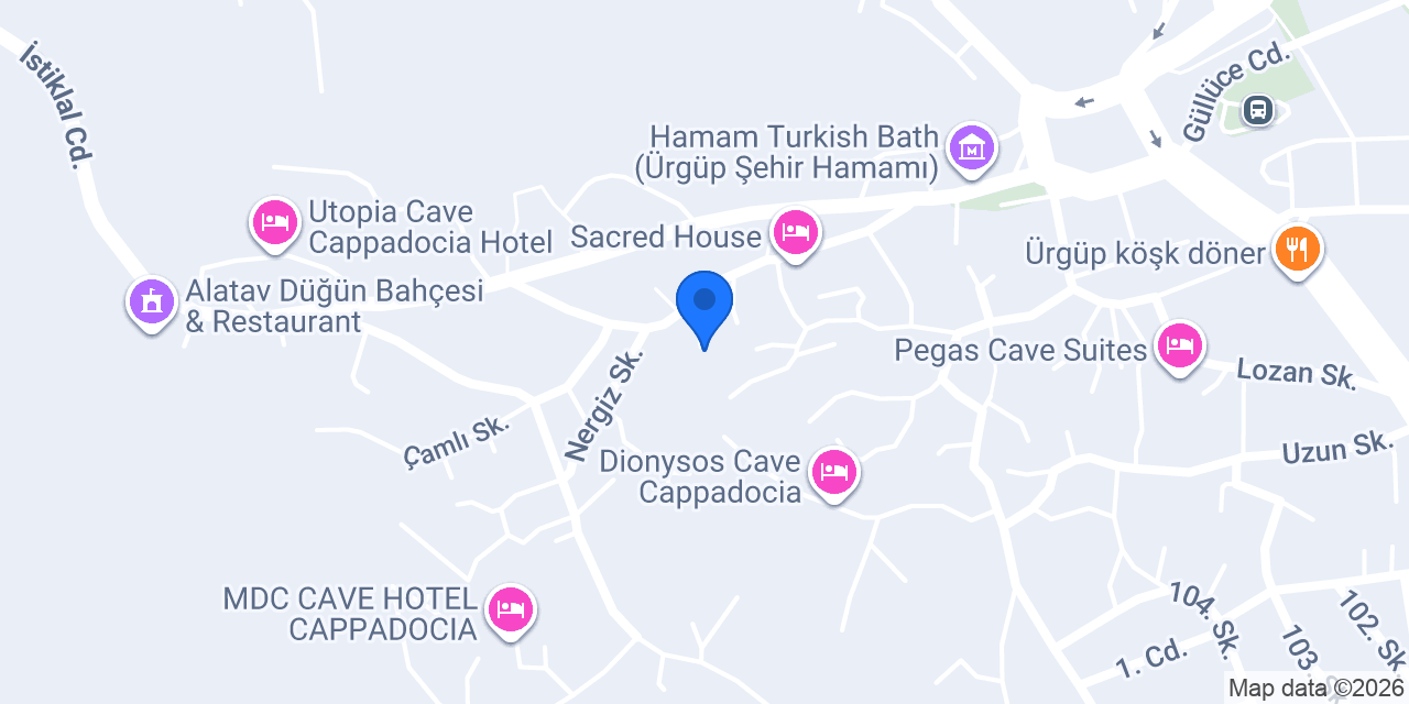 Glamada Cave Hotel konumu