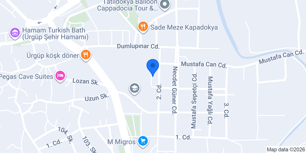 Ürgüp Yaşar oto elektrik konumu