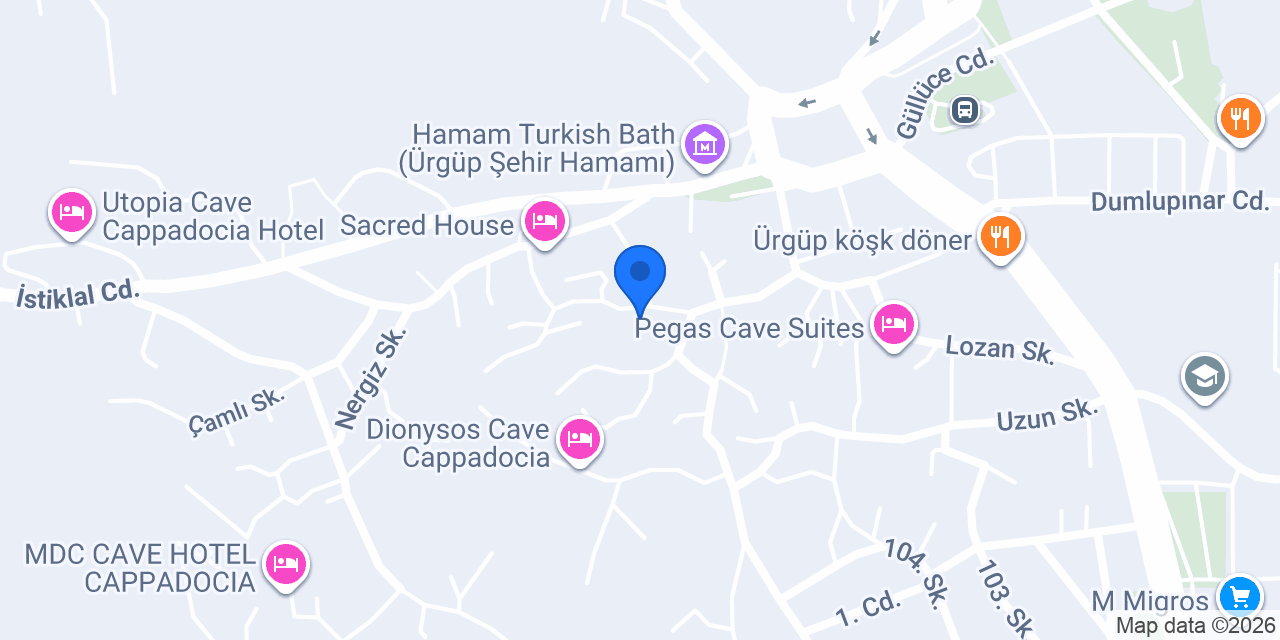 LARİSSA CAVE HOTEL konumu