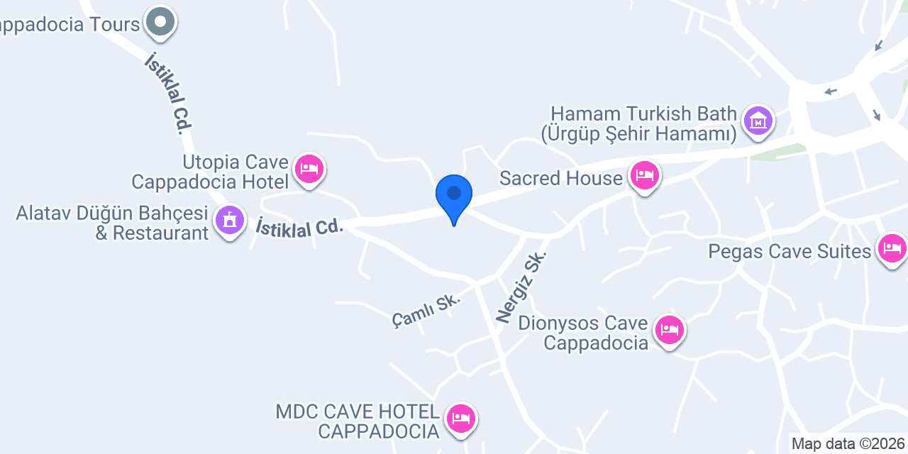 Melis Cave Hotel konumu