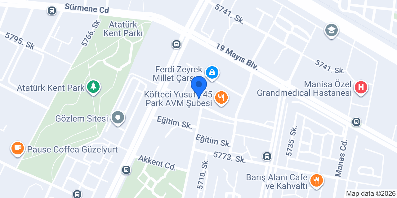 Domino's Pizza Manisa Güzelyurt konumu