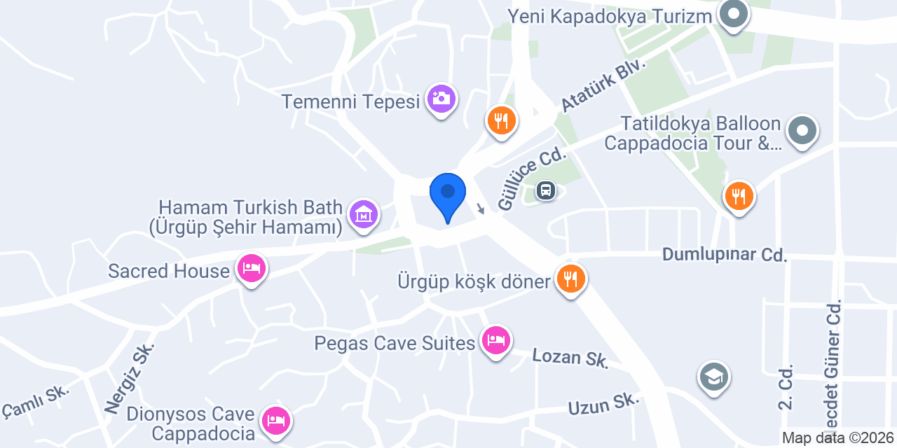 Europcar Nevşehir Ürgüp konumu