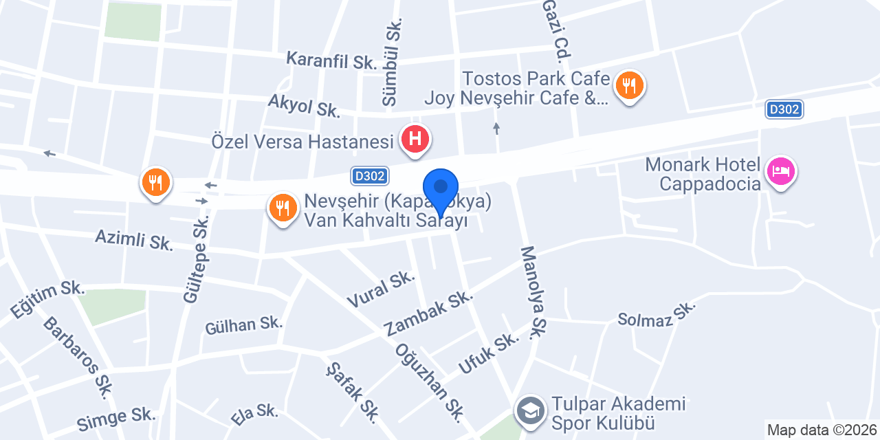 Sym Rent a Car Nevşehir konumu