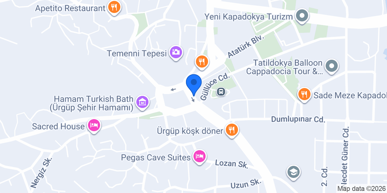 Elit Sofrası Ürgüp konumu