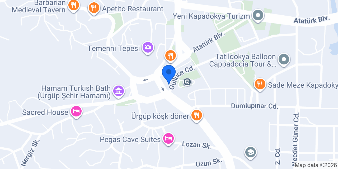 Ürgüp Terminal Taksi Hüseyin konumu