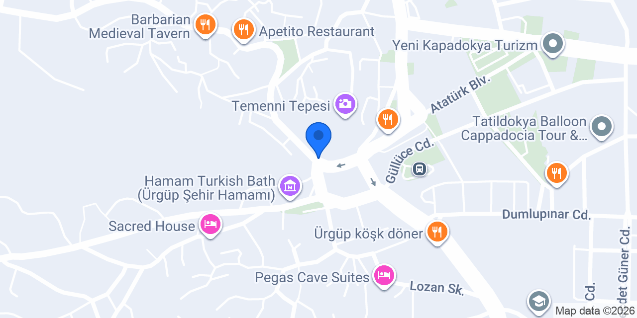 Cadı'nın Evi Ürgüp konumu