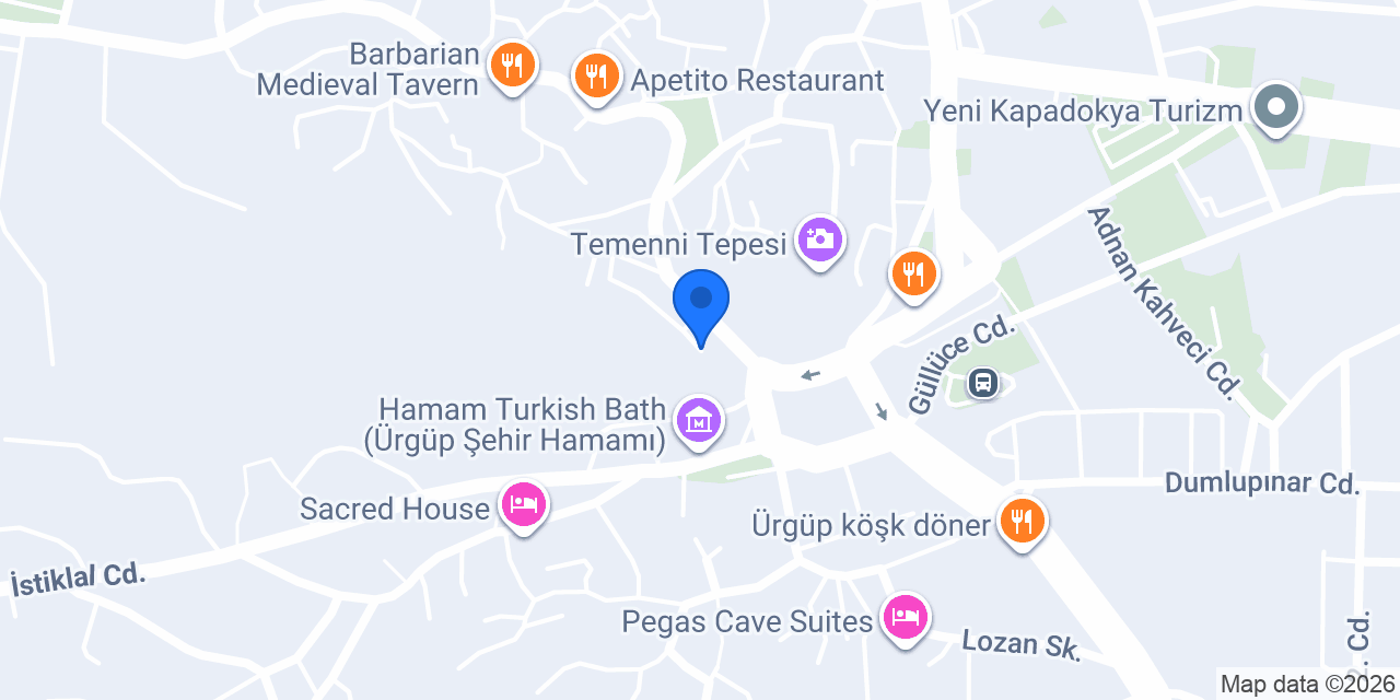 Ürgüp Şölen Alanı konumu