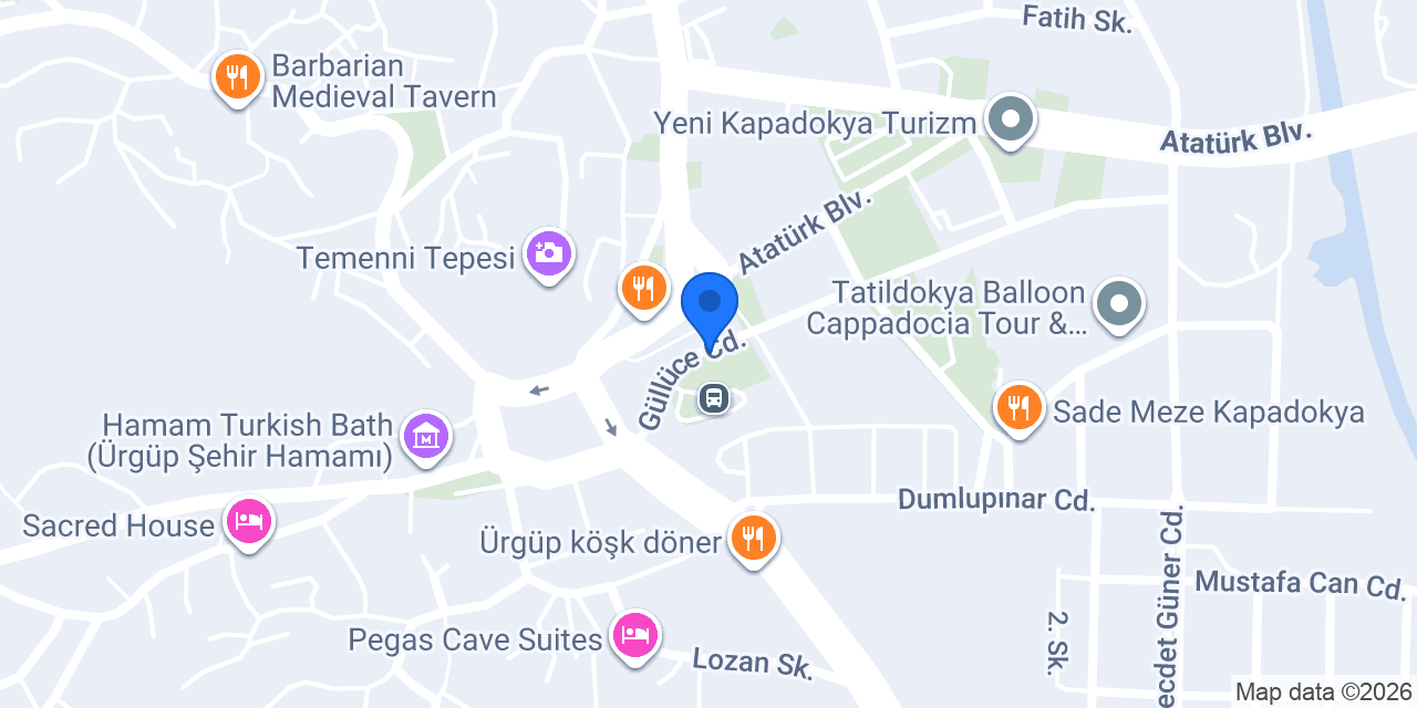 Ürgüp pilavcisi konumu