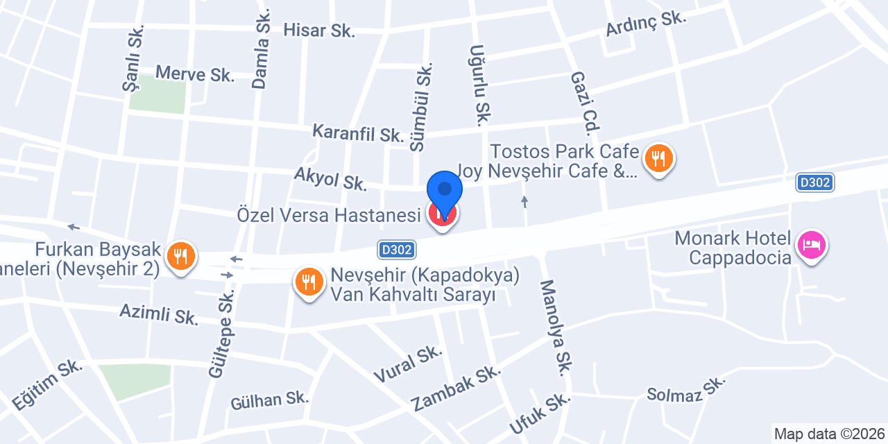Op. Dr. Mustafa Akar Nevşehir konumu