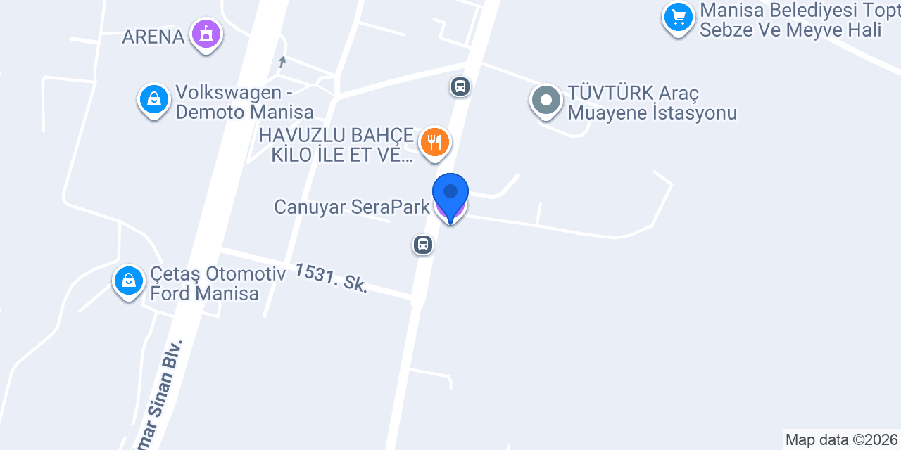 Canuyar SeraPark konumu