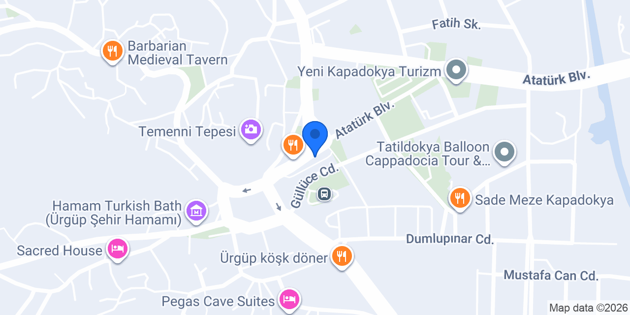 Nevşehir Seyahat konumu