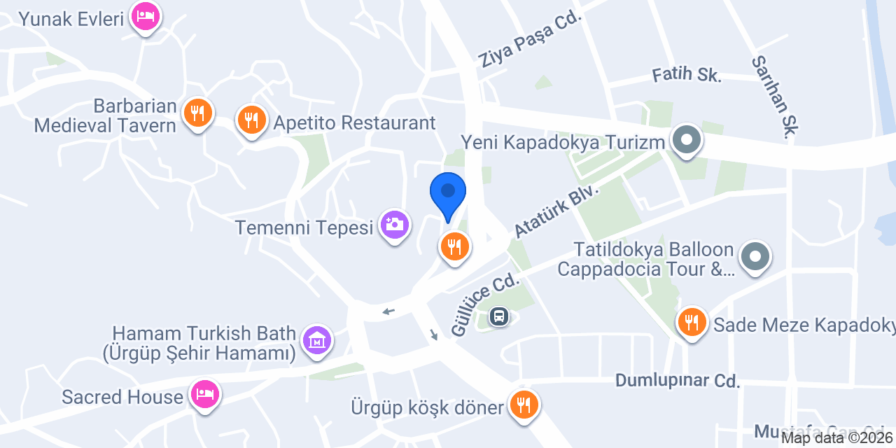 Queen Waffle Ürgüp konumu