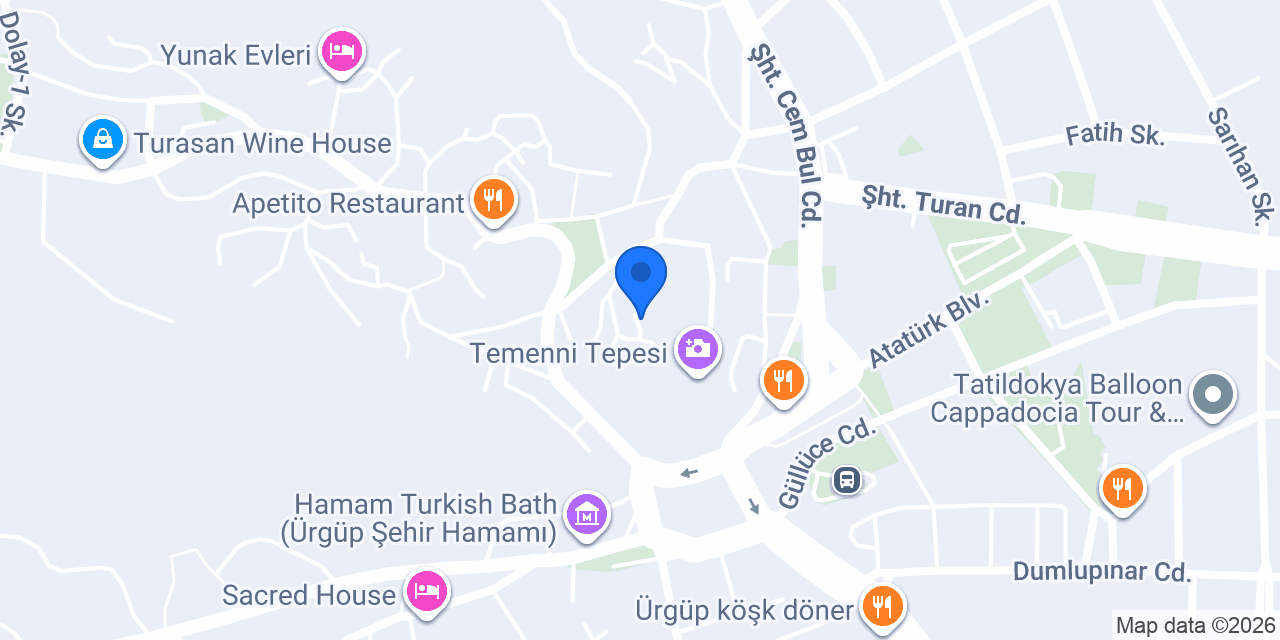 Temenni Evi Cave Hotel konumu