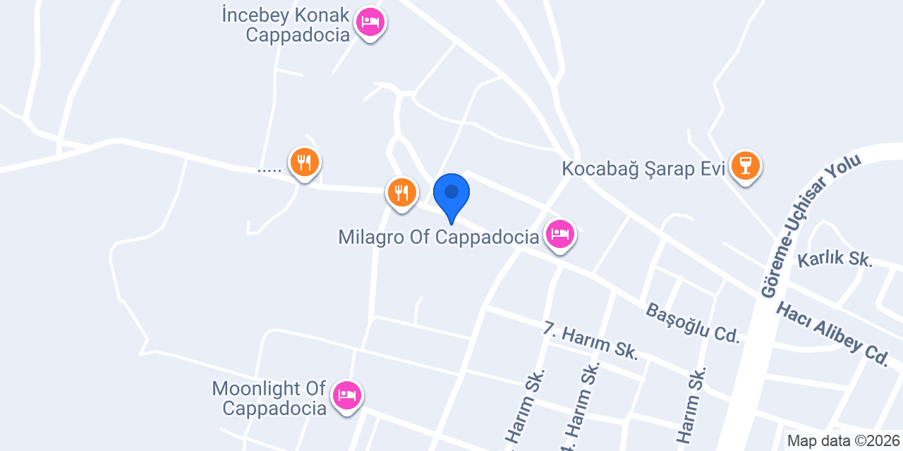 Kapadokya ByHan Otel konumu